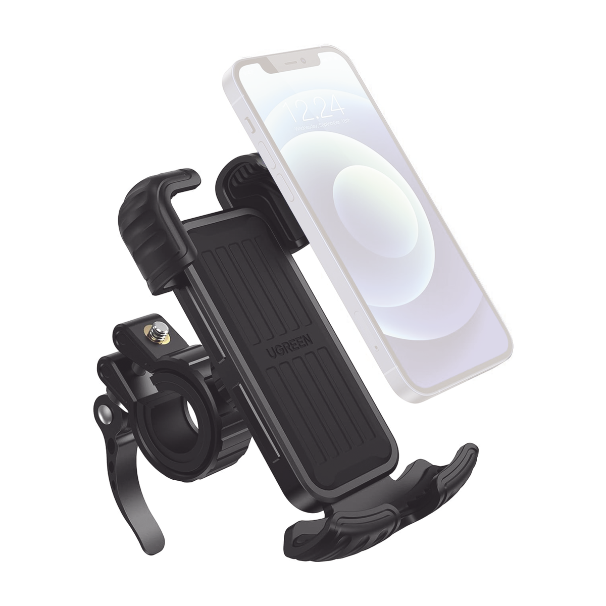 Soporte para Celular de Motocicleta y Bicicleta | Rotación 360° | Antivibración y Antideslizante | Bloqueo de Seguridad | Compatible con Celulares de 4.6