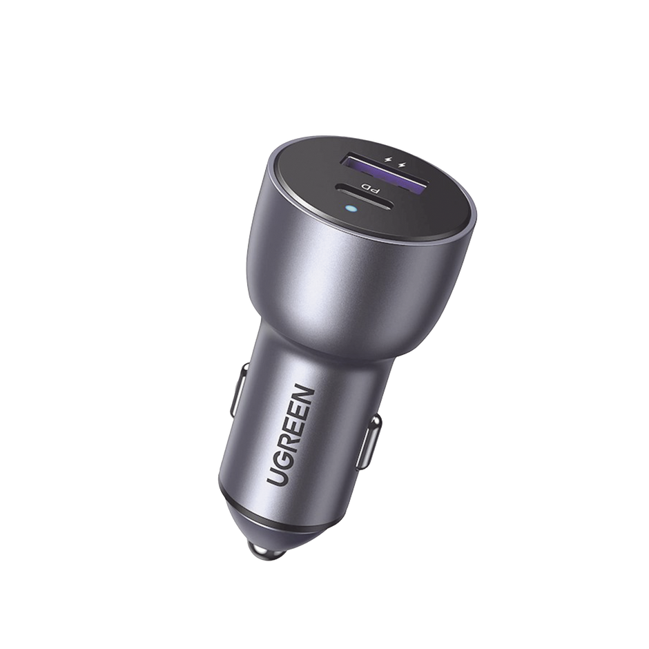 Cargador de Auto 52.5W USB-C y USB-A Carga Rápida