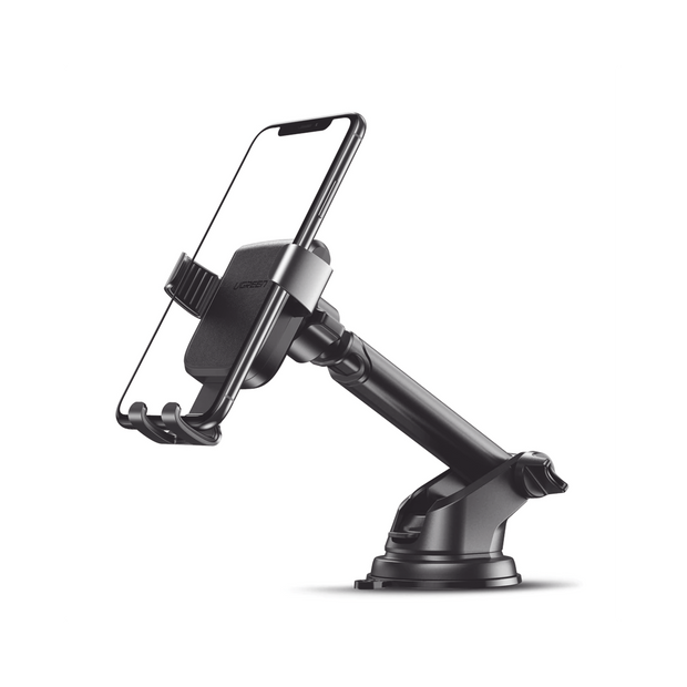 Soporte para Celular para Auto con Ventosa | Ajustable y Extensible | Rotación 360° | Sujeción Segura Tipo Triángulo | Compatible con Celulares de 4" a 7" | Color Negro