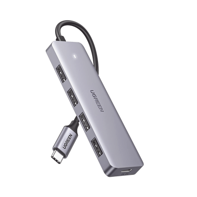 Hub USB-C 3.0 4 Puertos OTG 5Gbps