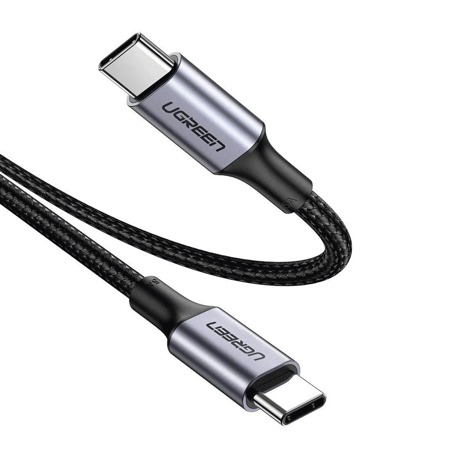Cable USB-C a USB-C de 1 Metro | Carga Rápida 100W | Transferencia de Datos 480 Mbps | Compatible con PD 3.0, QC 4.0/3.0/2.0, FCP y AFC | Protección Integrada | Carcasa de Aluminio | Nylon Trenzado | Amplia Compatibilidad | Color Negro