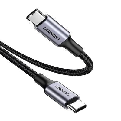 Cable USB-C a USB-C de 1 Metro | Carga Rápida 100W | Transferencia de Datos 480 Mbps | Compatible con PD 3.0, QC 4.0/3.0/2.0, FCP y AFC | Protección Integrada | Carcasa de Aluminio | Nylon Trenzado | Amplia Compatibilidad | Color Negro