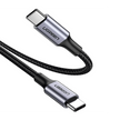 Cable USB-C a USB-C de 1 Metro | Carga Rápida 100W | Transferencia de Datos 480 Mbps | Compatible con PD 3.0, QC 4.0/3.0/2.0, FCP y AFC | Protección Integrada | Carcasa de Aluminio | Nylon Trenzado | Amplia Compatibilidad | Color Negro