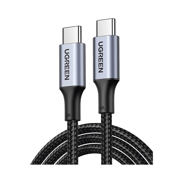 Cable USB-C a USB-C de 1 Metro | Carga Rápida 100W | Transferencia de Datos 480 Mbps | Compatible con PD 3.0, QC 4.0/3.0/2.0, FCP y AFC | Protección Integrada | Carcasa de Aluminio | Nylon Trenzado | Amplia Compatibilidad | Color Negro