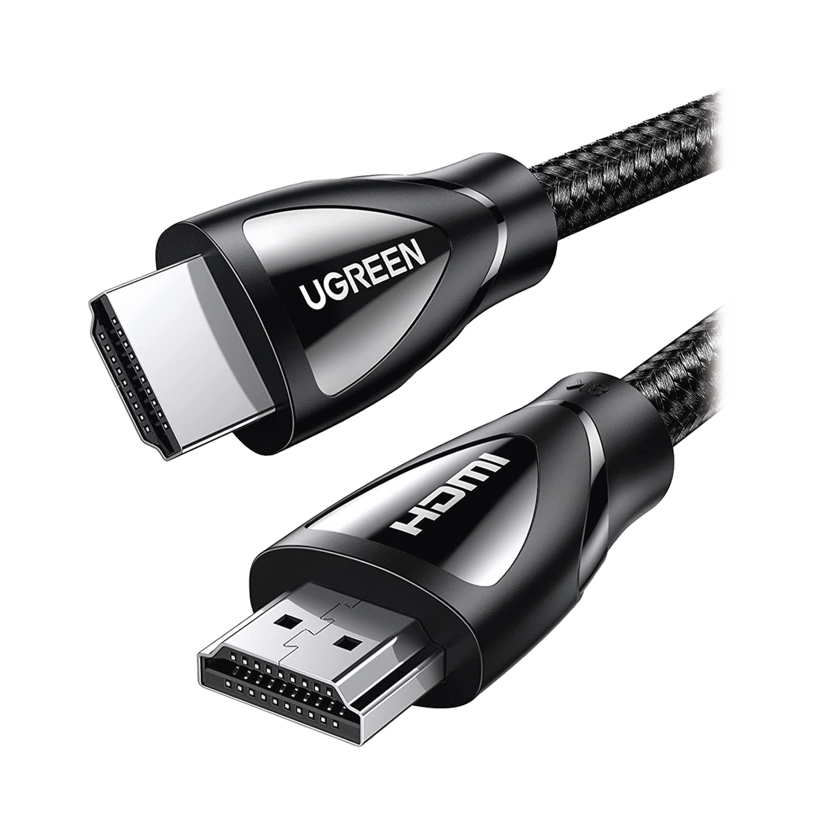 Cable HDMI 2.1 de Nylon Trenzado / 1 Metro (3.28 Pies) / 8K@60Hz/4K@120Hz / eARC (Canal de Retorno de Audio) / HDR10+ / VVR / HEC (Canal Ethernet HDMI) / ALLM / 3D / Dolby Atmos / Dolby Vision / 48 Gbps / Mayor Duración.