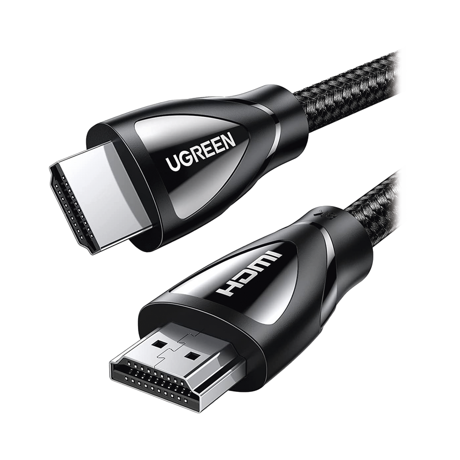 Cable HDMI 2.1 de Nylon Trenzado / 1 Metro (3.28 Pies) / 8K@60Hz/4K@120Hz / eARC (Canal de Retorno de Audio) / HDR10+ / VVR / HEC (Canal Ethernet HDMI) / ALLM / 3D / Dolby Atmos / Dolby Vision / 48 Gbps / Mayor Duración.