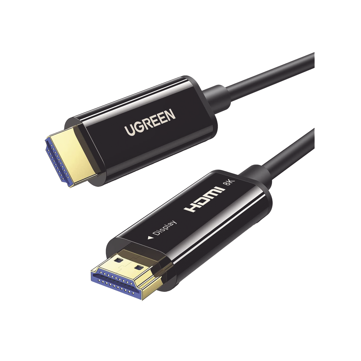 Cable HDMI de 30 Metros (98.43 Pies) por Fibra Óptica 8K@60Hz / Fibra de 4 Núcleos + Cobre EstaÑado de 7 Núcleos / Compatible con HDMI 2.1 / Alta Velocidad 18 Gbps / 3D / HDR / Caja de Aleación Zinc / Premium
