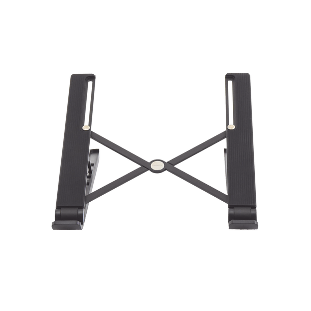 HUB (Docking Station) 5 en 1 con Soporte para Laptop | 2 USB 3.0 a 5Gbps | HDMI 4K@30Hz | Memoria Micro SD (TF) + SD | Amplia Compatibilidad de 10-15" | Ajuste de Altura | Aluminio | PC+ABS | Silicona | Color Negro.