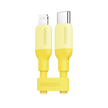 Cable USB-C a Lightning / Certificado MFi / 1 Metro / Adecuado para iPhone, iPad, iPod / Carga Rápida PD 20W /  Sincronización de Datos de hasta 480 Mbps / Goma de Silicona y  TPE. / Suave al Tacto / Color Yellow