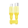 Cable USB-C a Lightning / Certificado MFi / 1 Metro / Adecuado para iPhone, iPad, iPod / Carga Rápida PD 20W /  Sincronización de Datos de hasta 480 Mbps / Goma de Silicona y  TPE. / Suave al Tacto / Color Yellow