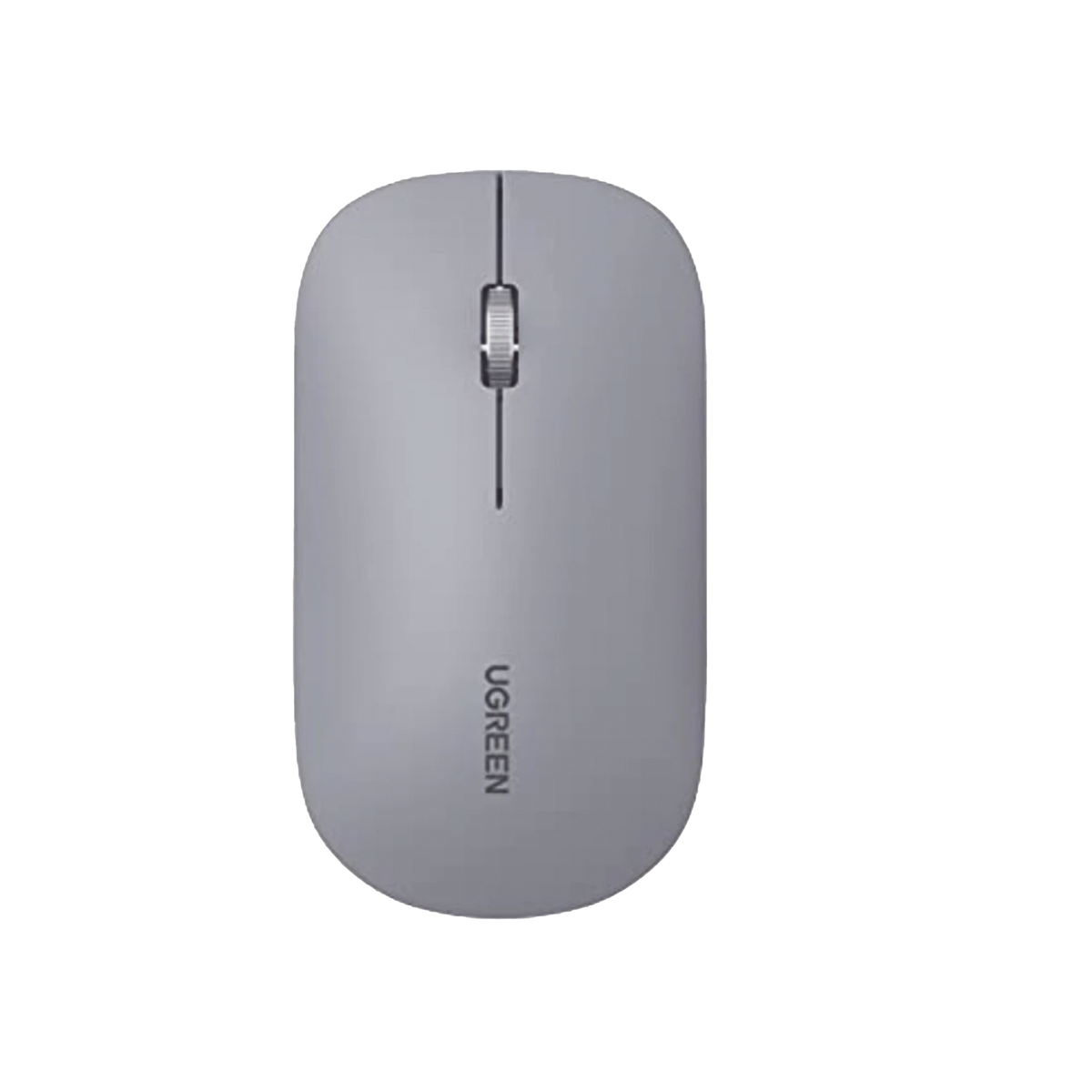 Mouse inalámbrico 2.4 GHz | Ultra Delgado y Silencioso | DPI 1000/1600/2000/4000 (Ajustable) | Alcance 10m | Scroll de Aluminio | Adaptable a diferentes superficies | Diseño suave al tacto | Contiene Receptor USB | Color Gris.