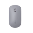 Mouse inalámbrico 2.4 GHz | Ultra Delgado y Silencioso | DPI 1000/1600/2000/4000 (Ajustable) | Alcance 10m | Scroll de Aluminio | Adaptable a diferentes superficies | Diseño suave al tacto | Contiene Receptor USB | Color Gris.