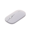 Mouse inalámbrico 2.4 GHz | Ultra Delgado y Silencioso | DPI 1000/1600/2000/4000 (Ajustable) | Alcance 10m | Scroll de Aluminio | Adaptable a diferentes superficies | Diseño suave al tacto | Contiene Receptor USB | Color Gris.