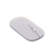 Mouse inalámbrico 2.4 GHz | Ultra Delgado y Silencioso | DPI 1000/1600/2000/4000 (Ajustable) | Alcance 10m | Scroll de Aluminio | Adaptable a diferentes superficies | Diseño suave al tacto | Contiene Receptor USB | Color Gris.