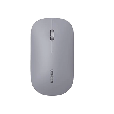 Mouse inalámbrico 2.4 GHz | Ultra Delgado y Silencioso | DPI 1000/1600/2000/4000 (Ajustable) | Alcance 10m | Scroll de Aluminio | Adaptable a diferentes superficies | Diseño suave al tacto | Contiene Receptor USB | Color Gris.