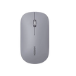 Mouse inalámbrico 2.4 GHz | Ultra Delgado y Silencioso | DPI 1000/1600/2000/4000 (Ajustable) | Alcance 10m | Scroll de Aluminio | Adaptable a diferentes superficies | Diseño suave al tacto | Contiene Receptor USB | Color Gris.