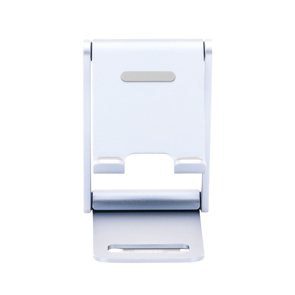 Soporte para Teléfono Celular de Aluminio / Angulo Ajustable / Amplia Compatibilidad con dispositivos de 4.7'' a 7.9'' / Antideslizante / Antiarañazos / Plegable / Color Azul