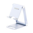 Soporte para Teléfono Celular de Aluminio / Angulo Ajustable / Amplia Compatibilidad con dispositivos de 4.7'' a 7.9'' / Antideslizante / Antiarañazos / Plegable / Color Azul
