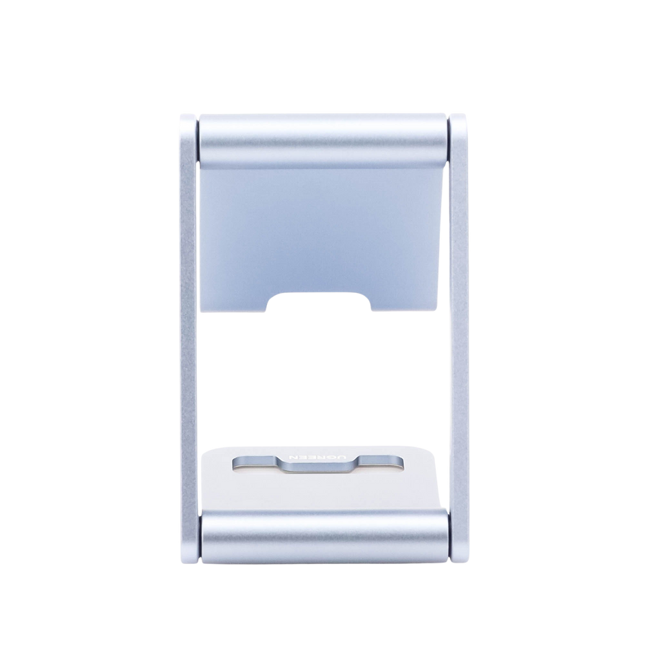 Soporte para Teléfono Celular de Aluminio / Angulo Ajustable / Amplia Compatibilidad con dispositivos de 4.7'' a 7.9'' / Antideslizante / Antiarañazos / Plegable / Color Azul