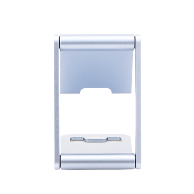 Soporte para Teléfono Celular de Aluminio / Angulo Ajustable / Amplia Compatibilidad con dispositivos de 4.7'' a 7.9'' / Antideslizante / Antiarañazos / Plegable / Color Azul