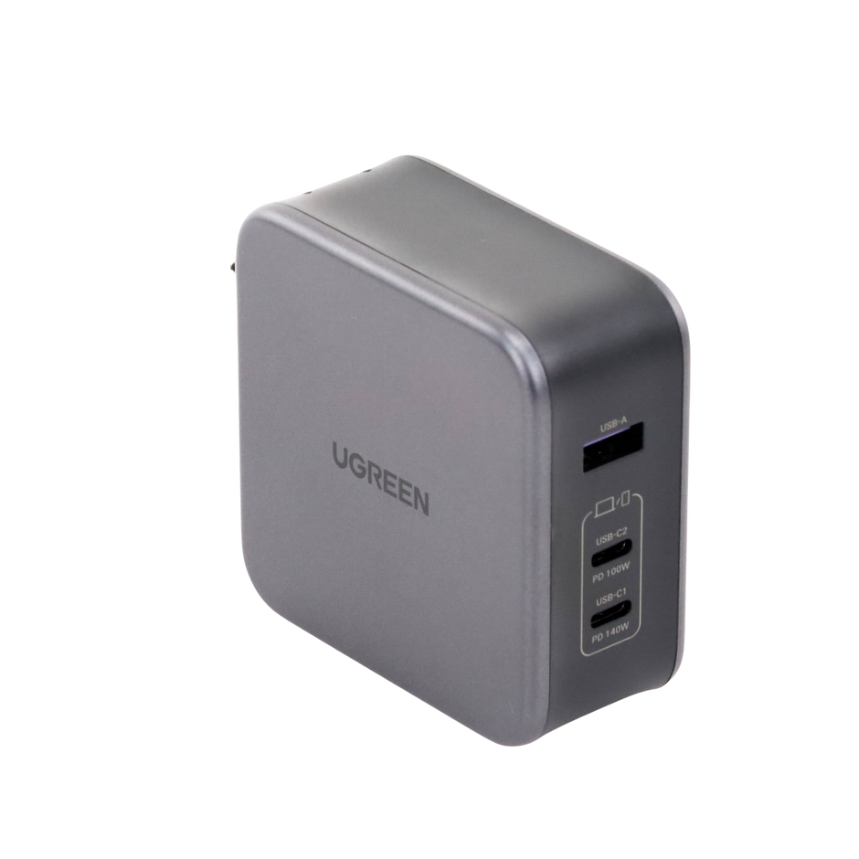 Cargador de 140W serie Nexode | 3 Puertos de Carga Rápida | 2 USB-C | 1 USB-A | Tecnología GaN II +SIC | PD3.1 / QC4.0 | Tecnología de Protección Térmica | Optimiza la Experiencia de Carga | Incluye cable USB-C