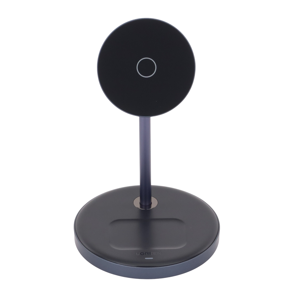 Soporte de Carga Inalámbrica | 3 en 1 | Compatible con MagSafe | Perfecto para iPhone y  AirPods | Carga Rápida Adaptativa /Simultanea | Múltiples Protecciones | Luz Indicadora LED | Aleación de Aluminio | Incluye Cable