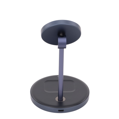 Soporte de Carga Inalámbrica | 3 en 1 | Compatible con MagSafe | Perfecto para iPhone y  AirPods | Carga Rápida Adaptativa /Simultanea | Múltiples Protecciones | Luz Indicadora LED | Aleación de Aluminio | Incluye Cable
