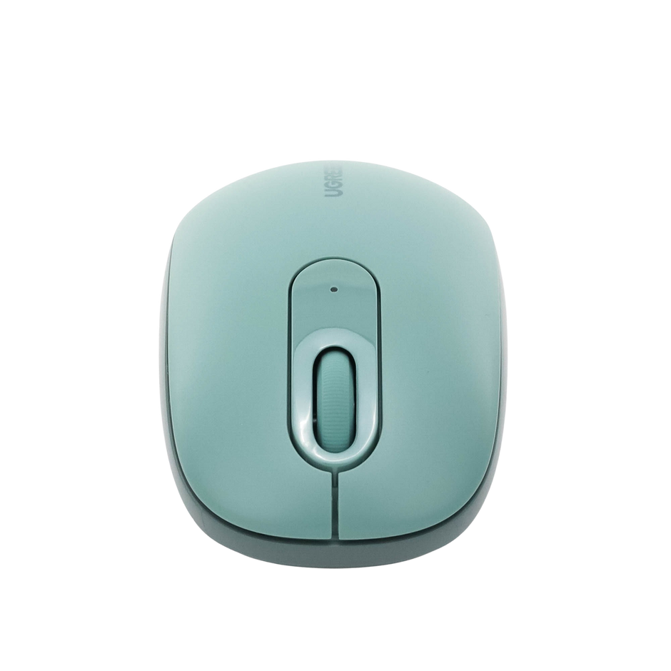Mouse Inalámbrico 2.4G 800/1200/1600/2400 DPI | Función de 3 botones | Alcance 10m | Silencioso |  Ergonómico | Anti-caída y Anti-interferencias | Batería Alcalina AA incluida  | Color Green.