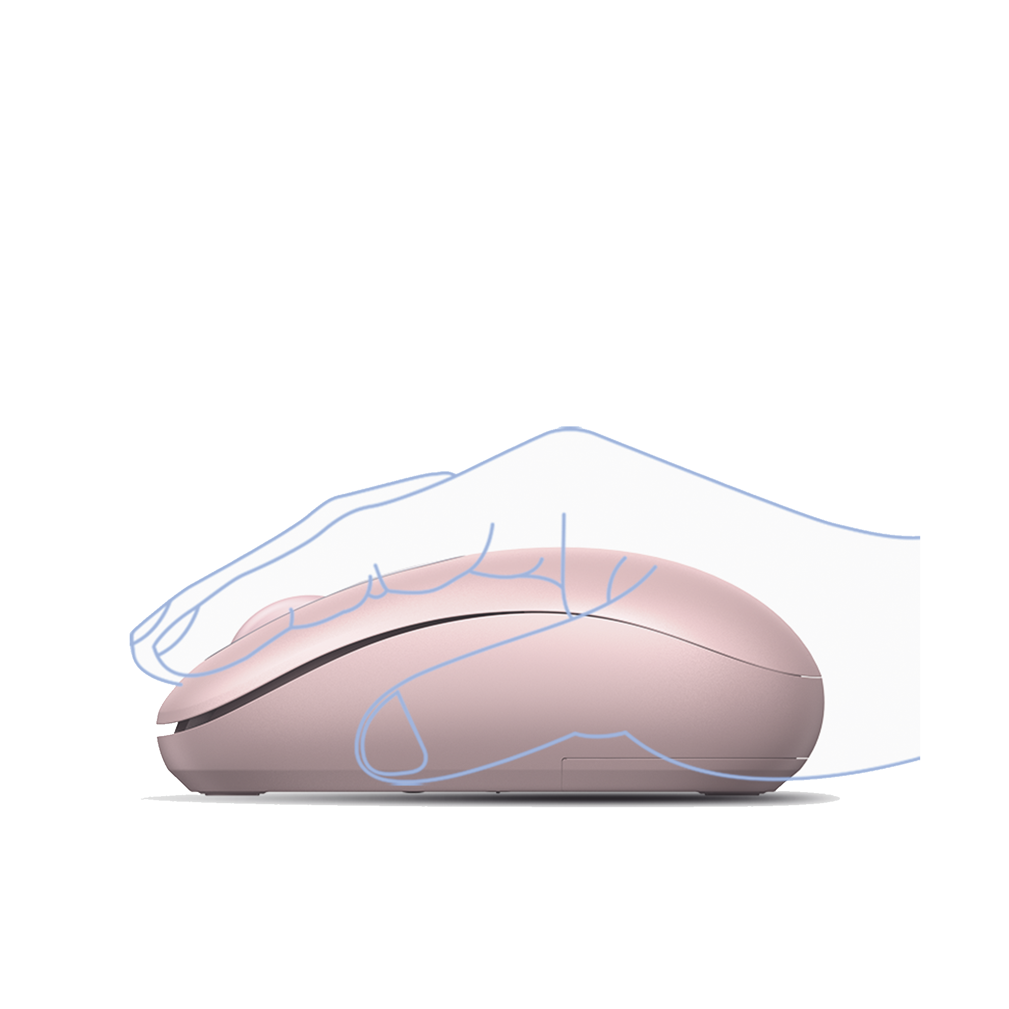 Mouse Inalámbrico 2.4G 2400 DPI Rosa