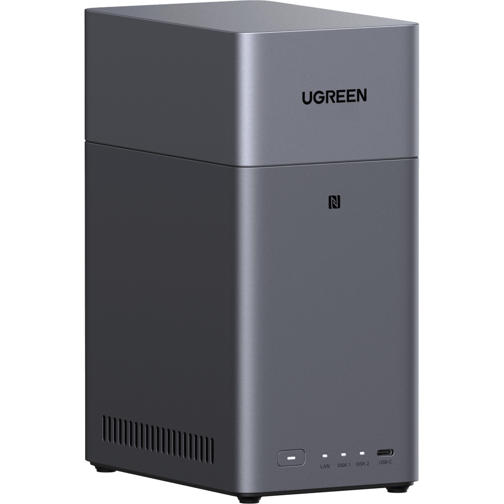 NASync DH2300 | 2 Bahías SATA | Procesador RK3576 | 4GB RAM | Puerto Gigabit Ethernet | HDMI 4K | USB-C 3.2 | RAID 0/1 | Detección NFC