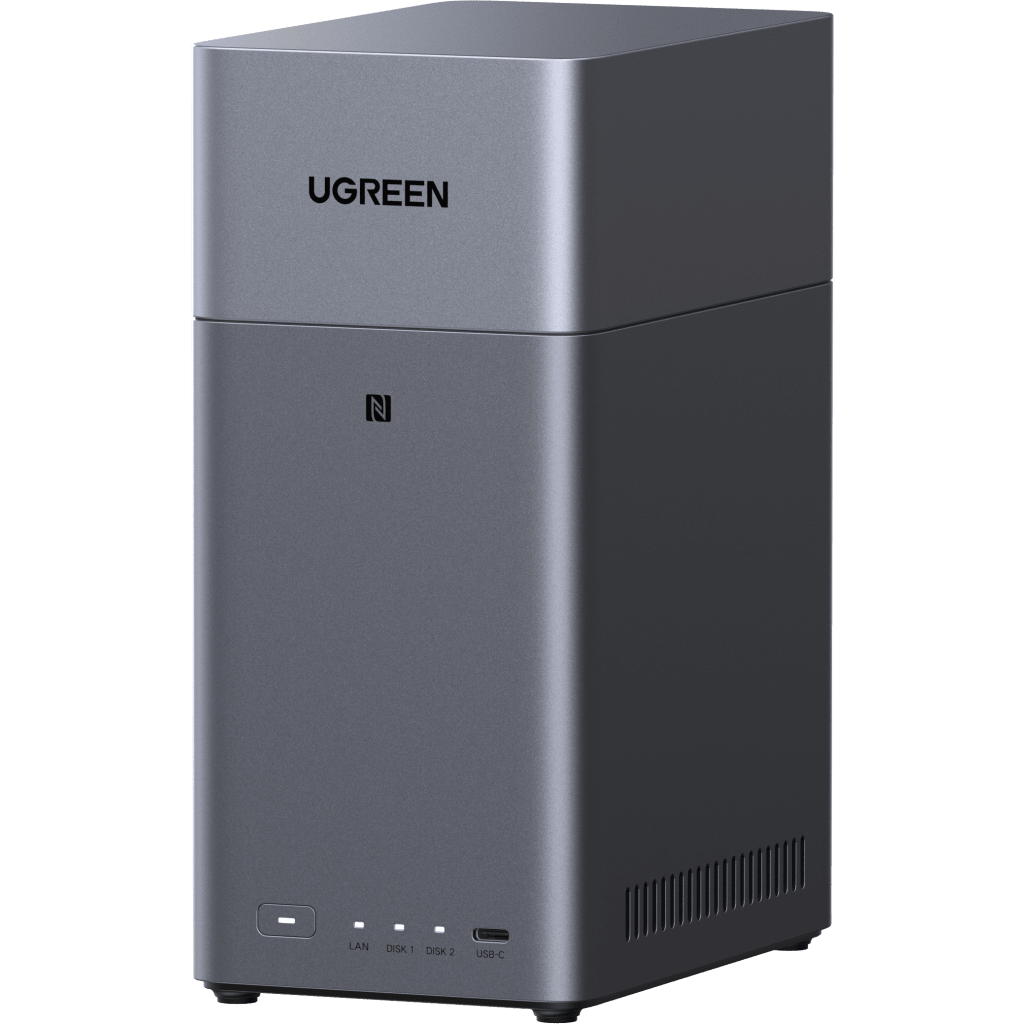 NASync DH2300 | 2 Bahías SATA | Procesador RK3576 | 4GB RAM | Puerto Gigabit Ethernet | HDMI 4K | USB-C 3.2 | RAID 0/1 | Detección NFC