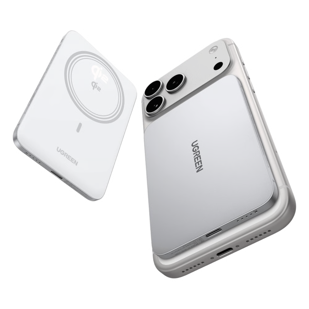 Power Bank Magnético Inalámbrico / 5000 mAh / 20W USB-C PD3.0 + 15W Carga Inalámbrica / Compatible MagSafe y Qi / Diseño Ultrafino 8.6 mm (0.3 in) / Carga Simultánea Cable + Inalámbrica / Bater&iacute