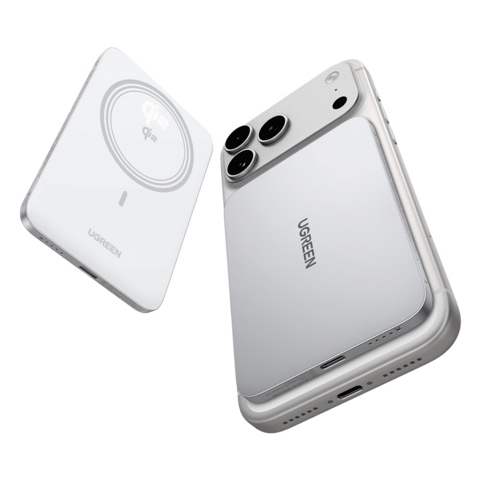 Power Bank Magnético Inalámbrico / 5000 mAh / 20W USB-C PD3.0 + 15W Carga Inalámbrica / Compatible MagSafe y Qi / Diseño Ultrafino 8.6 mm (0.3 in) / Carga Simultánea Cable + Inalámbrica / Bater&iacute