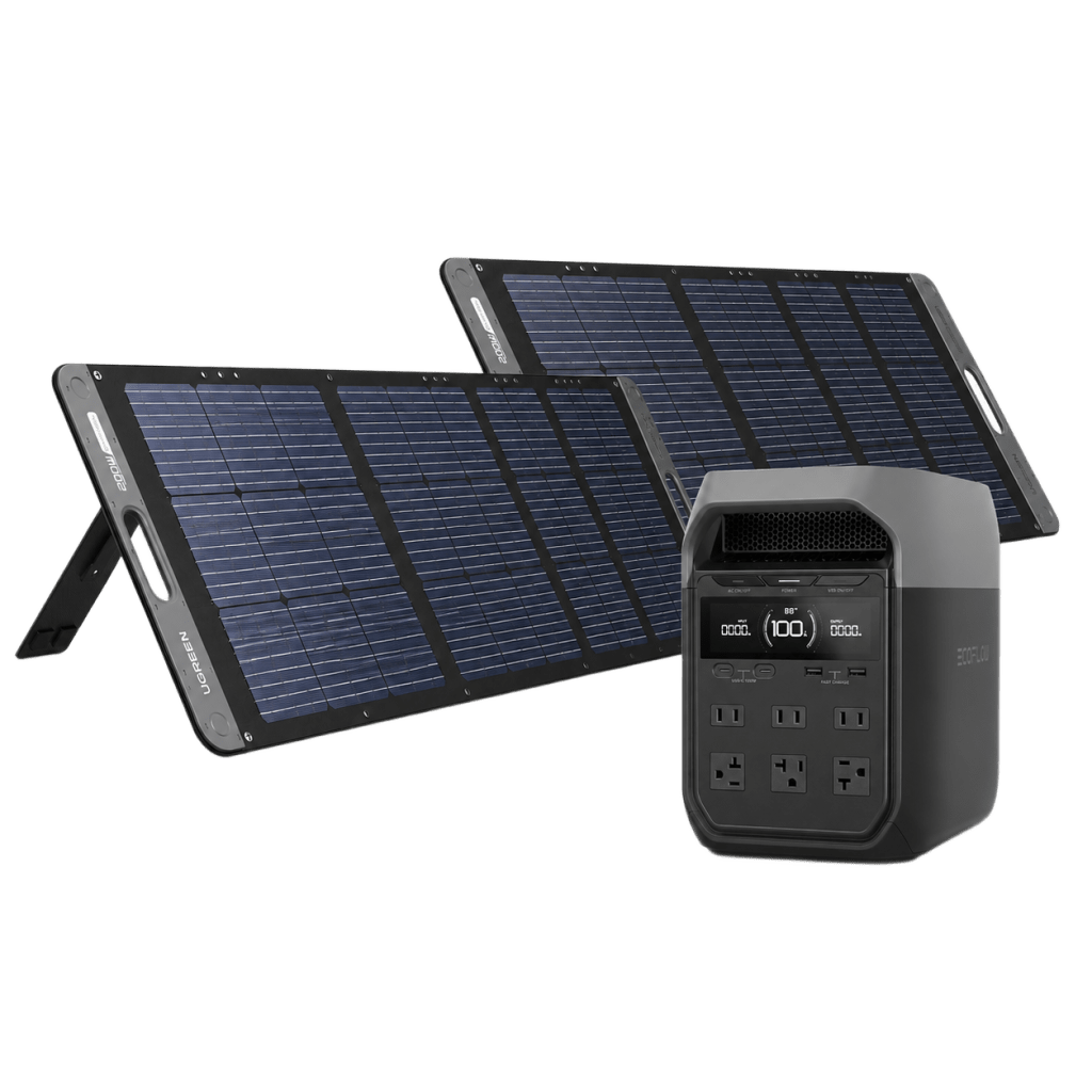 Kit Generador Solar Portátil EcoFlow DELTA 2 1024Wh + Panel Solar 200W | Estación de Energía con Batería LiFePO4 | UPS de Respaldo