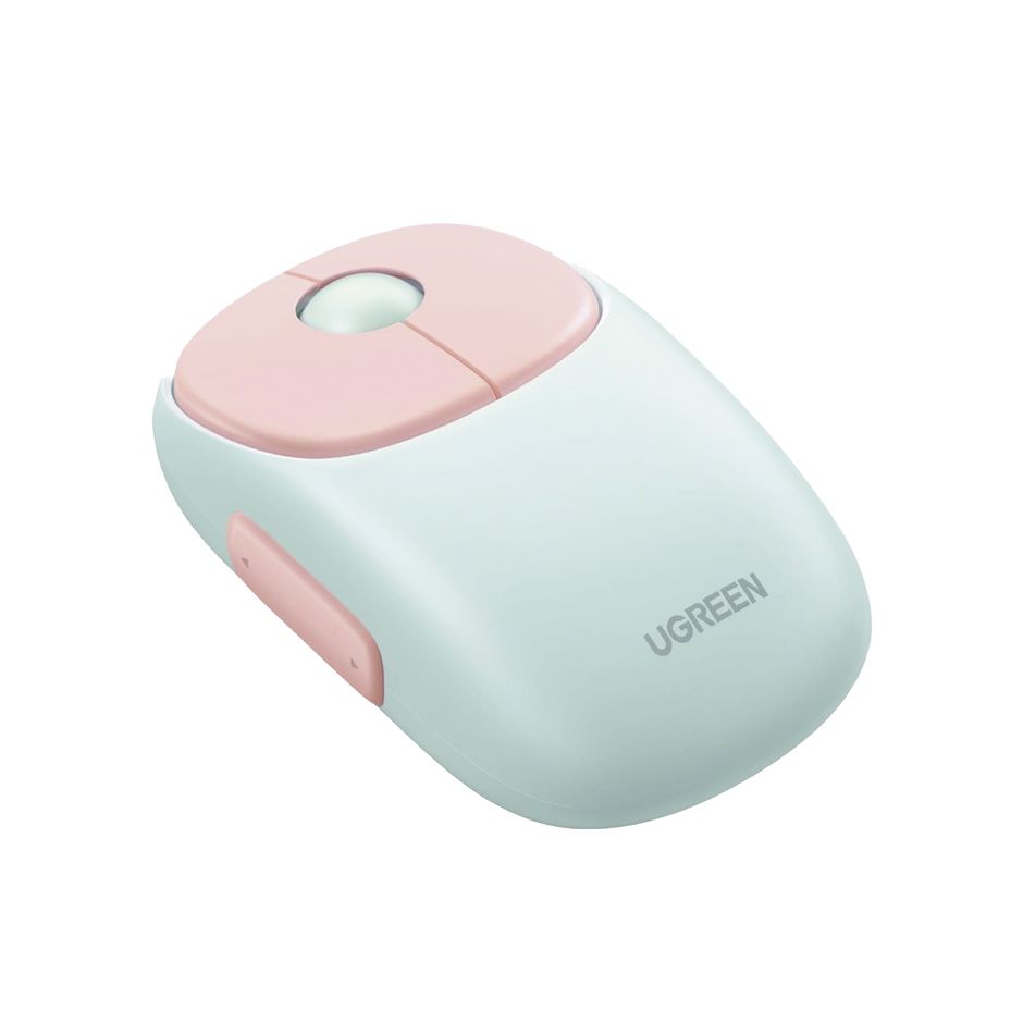 Mouse Inalámbrico Recargable FUN | Bluetooth + 2.4GHz | DPI Ajustable | Silencioso | Compatible con Windows, Mac, Android, iOS y Linux | Color Rosa