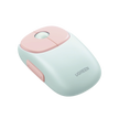 Mouse Inalámbrico Recargable FUN | Bluetooth + 2.4GHz | DPI Ajustable | Silencioso | Compatible con Windows, Mac, Android, iOS y Linux | Color Rosa