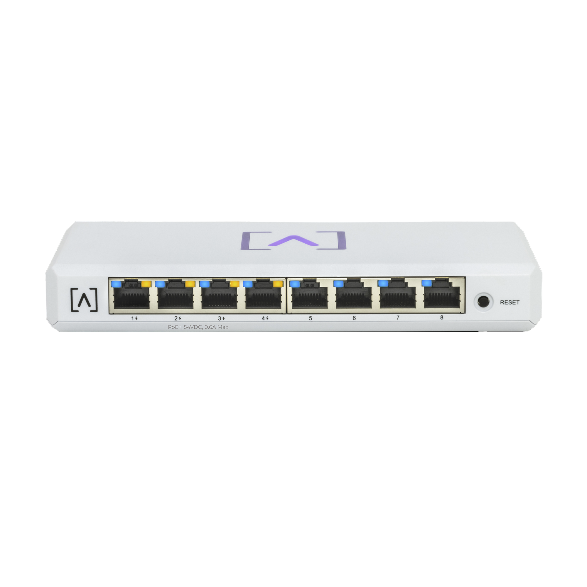 Switch Gigabit PoE+ Administrable / 8 puertos 10/100/1000 Mbps (4 de ellos PoE+ 802.3af/at) / Hasta 60W / Administración nube gratuita / Presupuesto de 60W