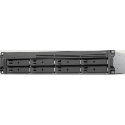 Rack NAS 2U / 8 Bahías / AMD Ryzen V1500B 2.2 GHz / 2.5GbE / M.2 NVMe / Escalable a 12 Bahías