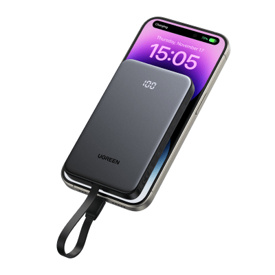 Power Bank 10000mAh 20W con Cable Integrado