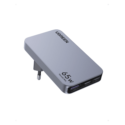 Cargador GaN 65W 3 Puertos USB-C y USB-A