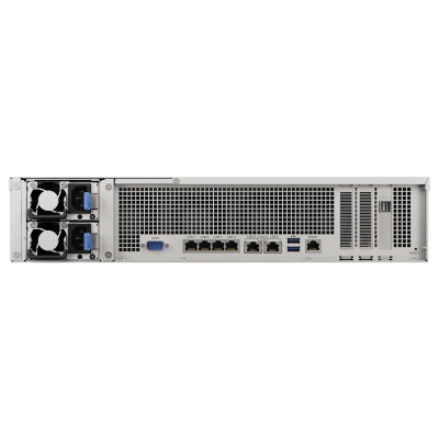 Servidor NAS / 12 Bahías / Escalable a 96 Bahías / 1.728 PB Capacidad Bruta / 6.200 MB/s Lectura / 10GbE RJ-45 / PCIe 3.0