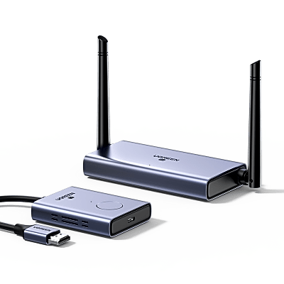 Transmisor y Receptor HDMI Inalámbrico / 50 m (164 ft) / 1080P@60Hz / Salidas Duales HDMI + VGA Simultáneas / Audio PCM2.0 24-bit/48kHz / 5 GHz / Plug-and-Play / Latencia ≈140 ms
