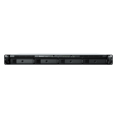 NAS Rack / 4 Bahías / 1U / AMD Ryzen R1600 / 2 GB DDR4 ECC / 570 MB/s Lectura / 530 MB/s Escritura / Dual 1GbE / Actualización 10GbE