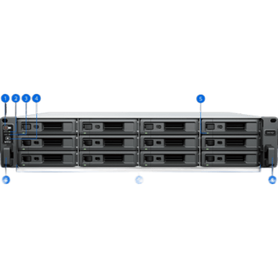 Deep Learning NVR 12 Bahías / AMD V1780B 3.35 GHz / 16 GB DDR4 / 100 Cámaras IP / 40 Tareas IA / 2x 10GbE / Rack 2U