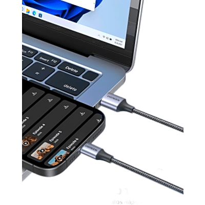 Cable USB-A a USB-C / 3A / 18W / USB 2.0 480 Mbps / Nylon Trenzado / 3 m (10 ft)