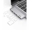 Hub USB-C 6 en 1 / 2xUSB-A 3.0 (5Gbps) / HDMI 4K@30Hz / Puerto PD 100W / Lector SD+MicroSD / Aluminio / Compatible Thunderbolt 3 / Compacto 110x29x8.5mm