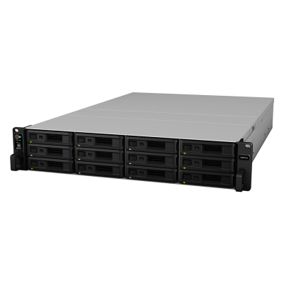 NAS Rack / Intel Xeon D-1521 4-Core 2.4GHz / 12 Bahías (36 con Expansión) / 8GB DDR4 ECC (64GB Max) / 4,700 MB/s Lectura / 10GbE / 2x PCIe Gen3 x8 / Virtualización VMware-HyperV-Citrix-OpenStack