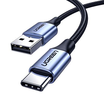 Cable USB-A a USB-C / 3A / 18W / USB 2.0 480 Mbps / Nylon Trenzado / 3 m (10 ft)