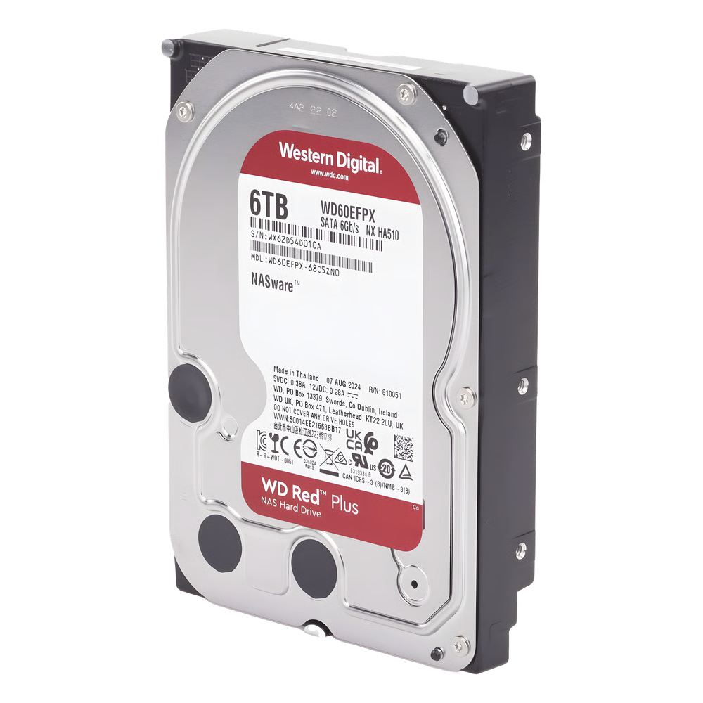 Disco Duro Red de 6TB / 5400 RPM / Optimizado para NAS / Uso 24-7 / 3 Años de Garantia