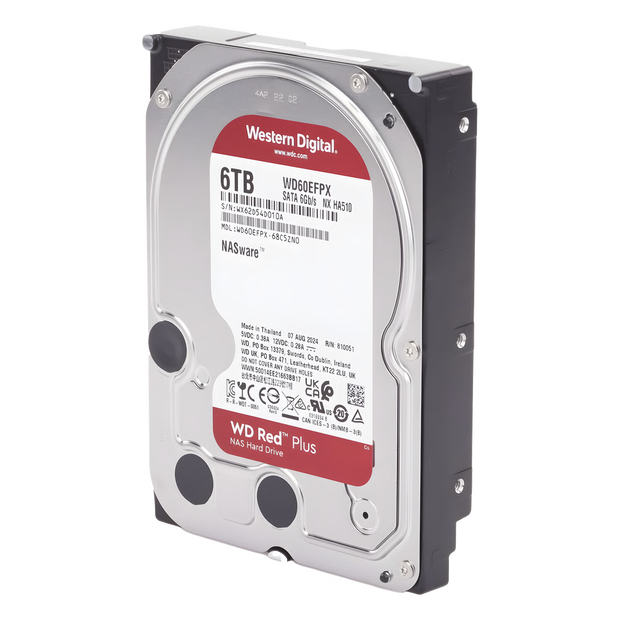 Disco Duro Red de 6TB / 5400 RPM / Optimizado para NAS / Uso 24-7 / 3 Años de Garantia